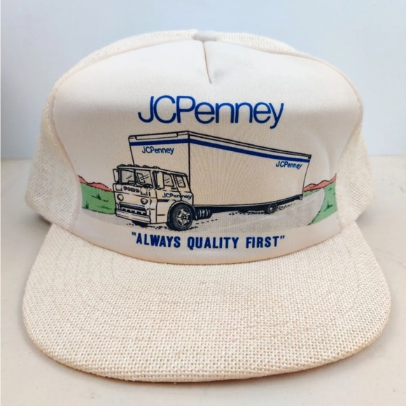 jcpenney Accessories Vintage Jc Penney Trucker Hat Snapback Cap Os One Size Fits All Tan
